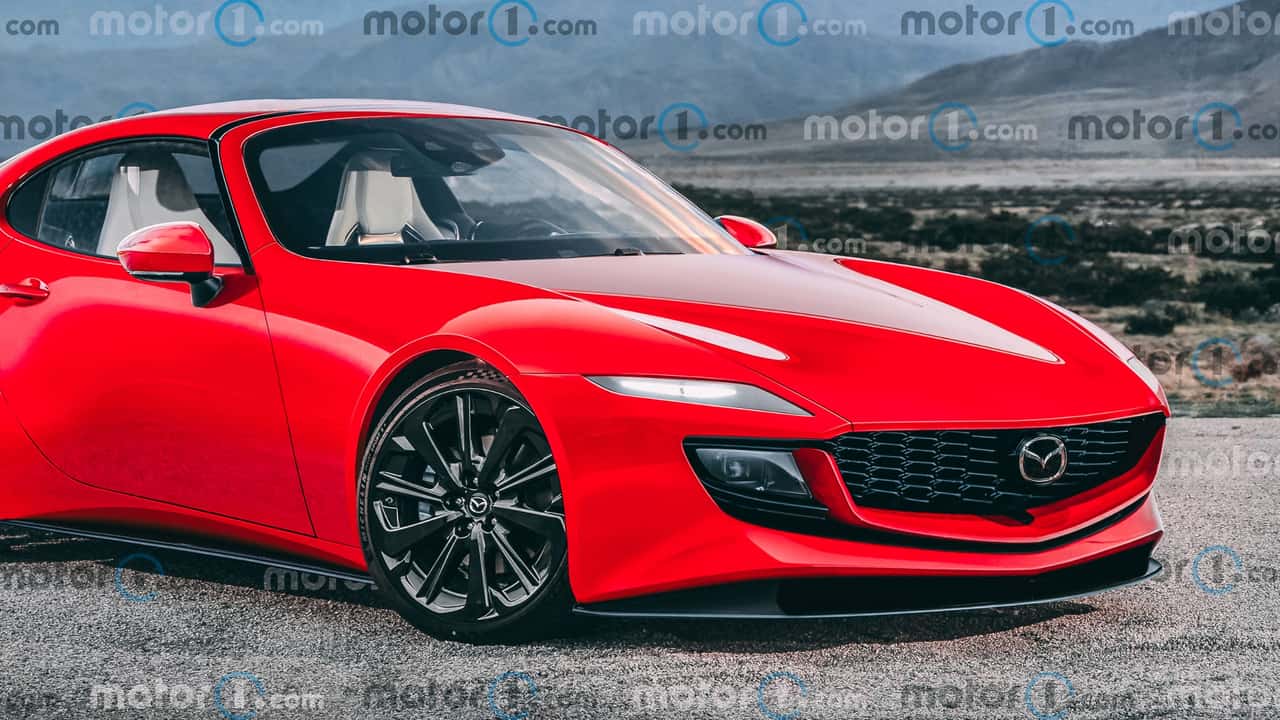 Mazda Rotary Sports Car Rendering by Motor1